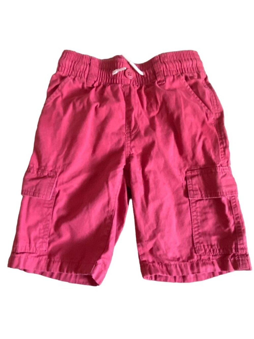 The Children's Place Boys Pull On Cargo Shorts-Red-Size 7-GUC